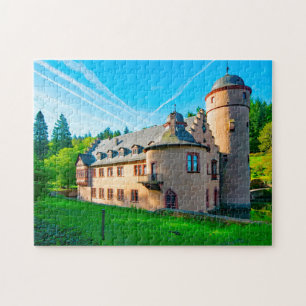Quebra-cabeça Castelo Mespelbrunn Baviera Alemanha.