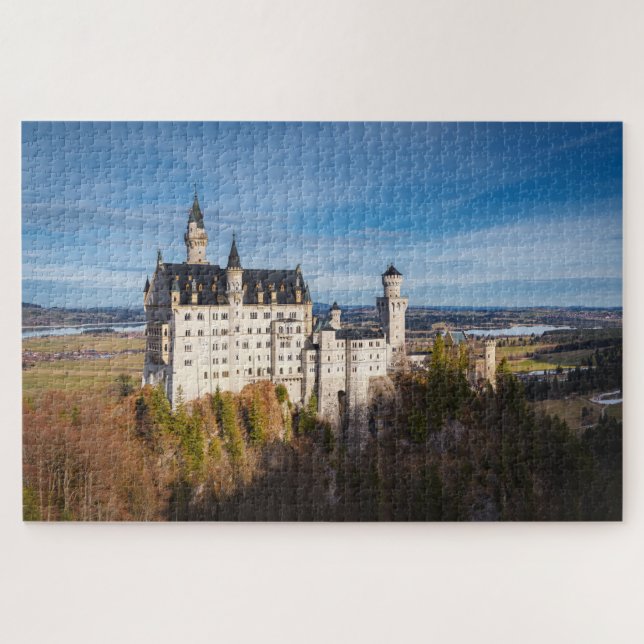 Quebra-cabeça Castelo Neuschwanstein, conto de fadas (Horizontal)