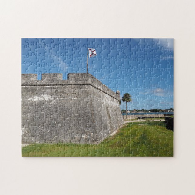 Quebra-cabeça Castillo de San Marcos Fort na Rua. Augustine (Horizontal)
