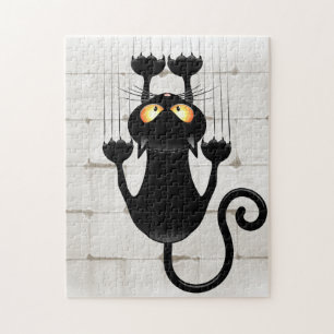 Quebra-cabeça Cat Caindo no personagem de desenho animado da div