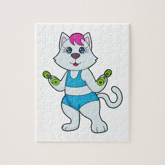 Quebra-cabeça Cat Malhação Dumbbell (Vertical)