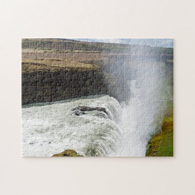 Quebra-cabeça Catarata Gullfoss - Sudoeste da Islândia (Horizontal)
