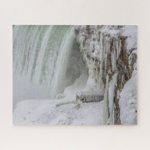 Cataratas Congeladas de Niágara em Foto de inverno