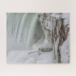 Quebra-cabeça Cataratas Congeladas de Niágara em Foto de inverno