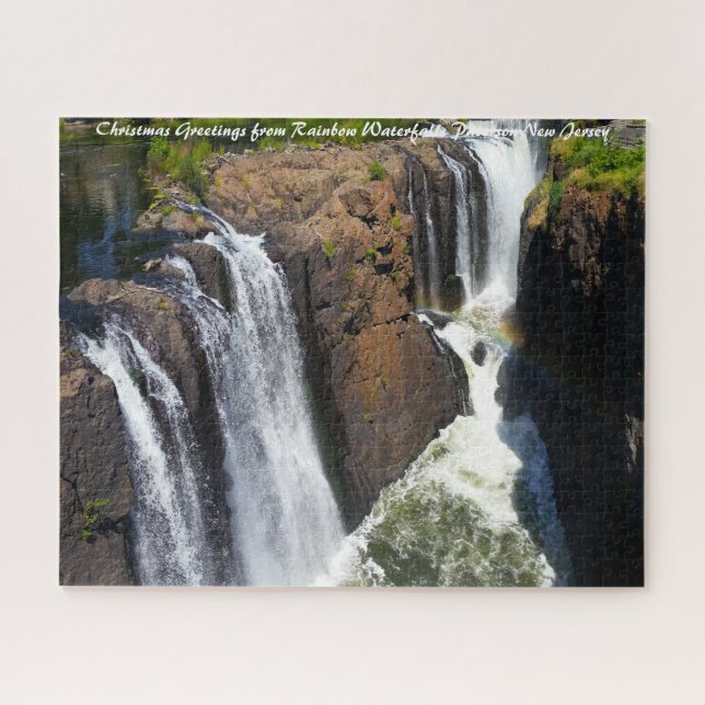 Quebra-cabeça Cataratas do Arco-Íris Paterson Nova Jersey. (Horizontal)