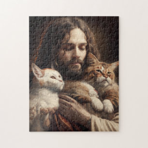 Quebra-cabeça #CATARMY Oficial "Jesus ama gatos" PuzzlY Jigsen