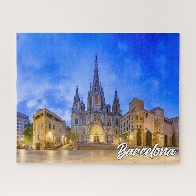 Quebra-cabeça Catedral de Barcelona, Espanha (Horizontal)