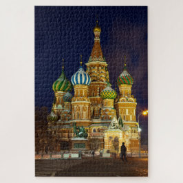 Quebra-cabeça Catedral de Intercessão de Moscou à Noite