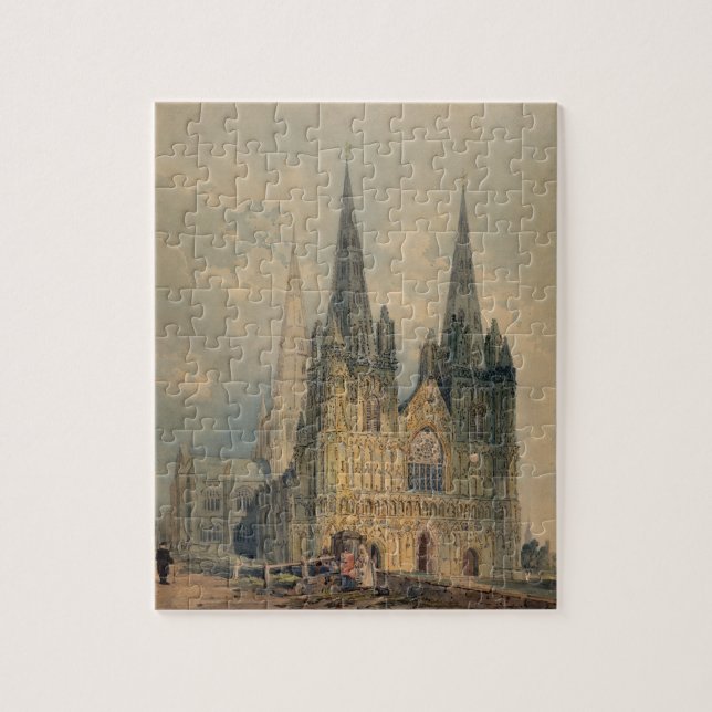 Quebra-cabeça Catedral de Lichfield, Staffordshire, 1794 (w/c (Vertical)