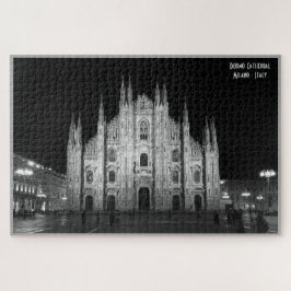 Quebra-cabeça Catedral de Milão - Itália - fotografia a preto e 