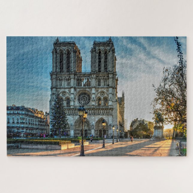Quebra-cabeça Catedral de Notre Dame, Paris, 20" x 30" (Horizontal)