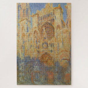 Quebra-cabeça Catedral de Rouen, Fachada (Pôr do sol) de Claude 