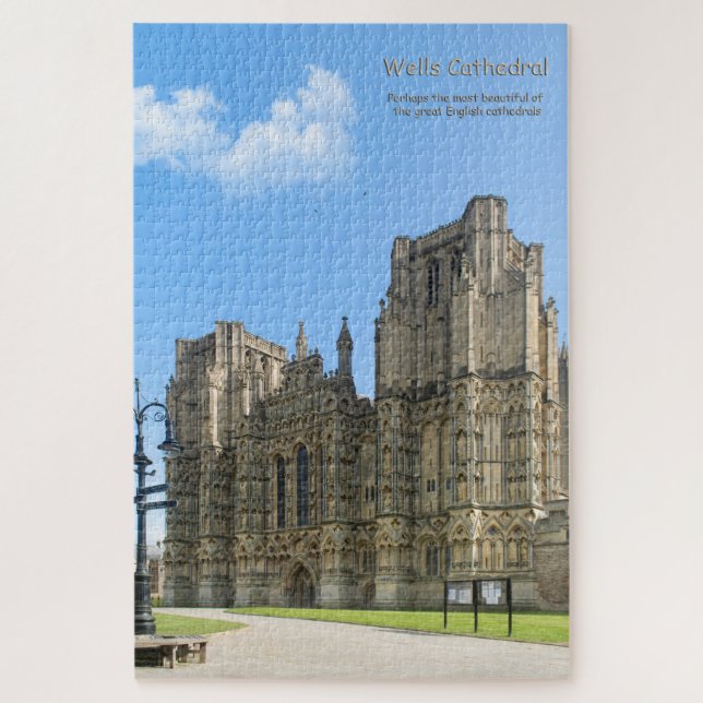Quebra-cabeça Catedral de Wells. (Vertical)
