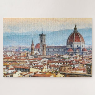 Quebra-cabeça Catedral dos Papais noeis Maria del Fiore Watercol