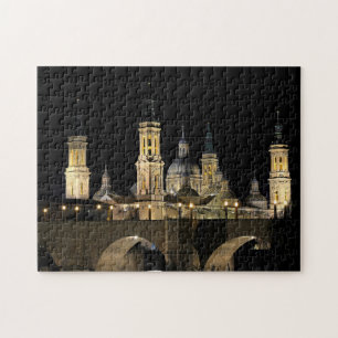 Quebra-cabeça Catedral espanha à Noite Foto clara da ponte esc