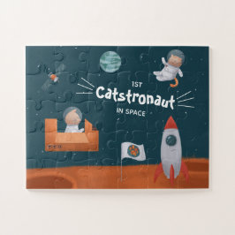 Quebra-cabeça Catstronauta Whimsical no Espaço, Gatos em Marte, 