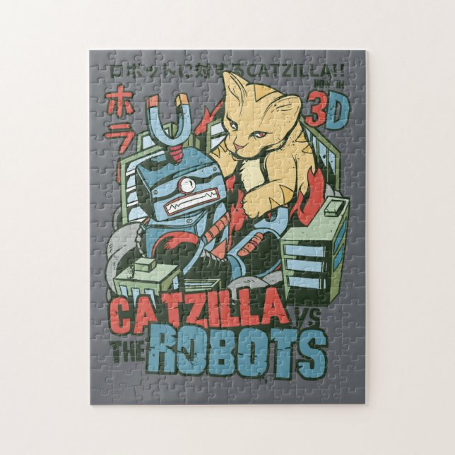 Quebra-cabeça Catzilla Vs Robots (Vertical)