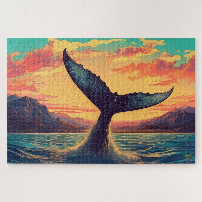 Quebra-cabeça Cauda da Baleia: Mergulho Sunset (Horizontal)