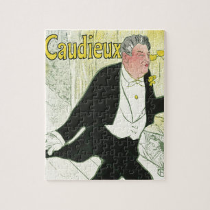 Quebra-cabeça Caudieux por Toulouse Lautrec, Vintage Art Nouveau