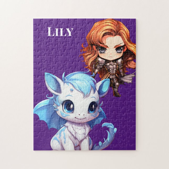 Quebra-cabeça Cavaleiro e Dragão (Vertical)