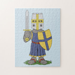 Quebra-cabeça Cavaleiro medieval bonito