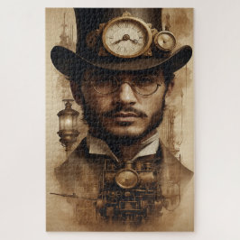 Quebra-cabeça Cavalheiro Steampunk em Sepia