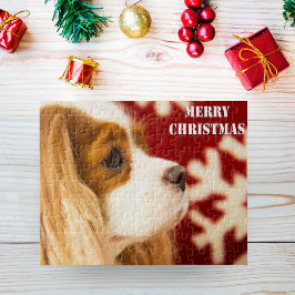 Quebra-cabeça Cavalier King Charles Snowflake Natal