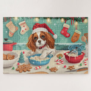 Quebra-cabeça Cavalier King Charles Spaniel Assando Natal