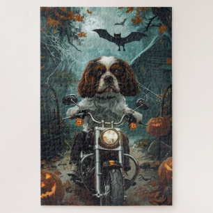 Quebra-cabeça Cavalier King Charles Spaniel Halloween Assustador