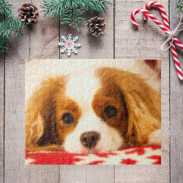 Quebra-cabeça Cavalier King Charles Spaniel no Cobertor de Floco