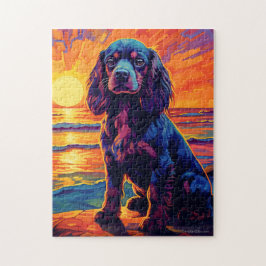Quebra-cabeça Cavalier King Charles Spaniel Sunset / Sunrise