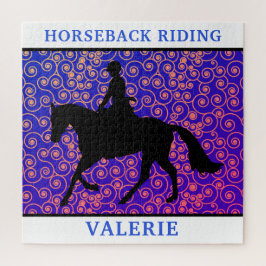 Quebra-cabeça Cavalo Andando de Cavalo e Rider Swirl 676 Peece