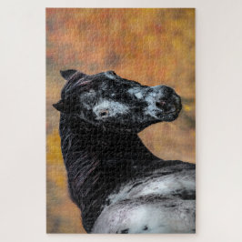 Quebra-cabeça Cavalo Appaloosa com cores de queda