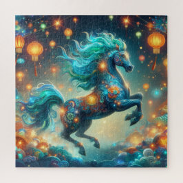 Quebra-cabeça Cavalo Azul Transformador