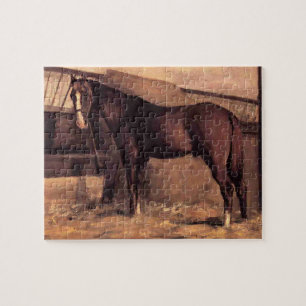 Quebra-cabeça Cavalo Baio Alaranjado nos Estábulos
