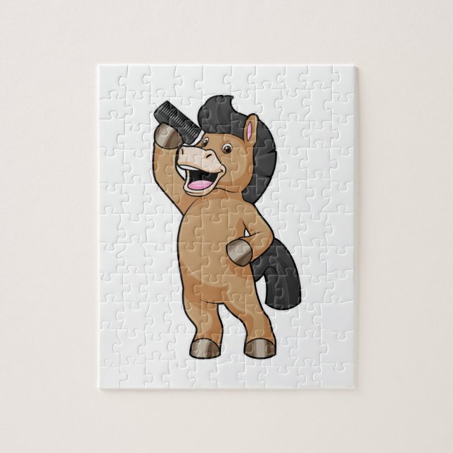 Quebra-cabeça Cavalo com cabeleireiro com Comb (Vertical)