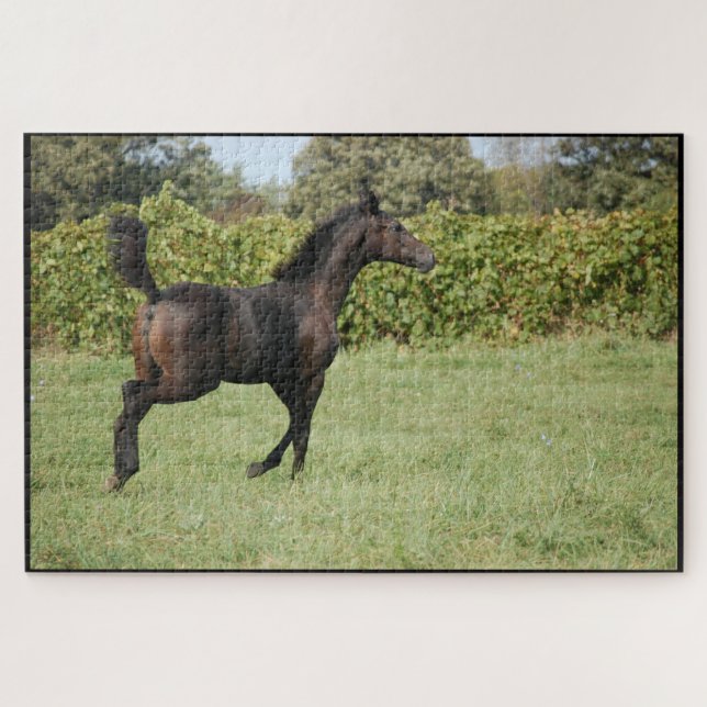 Quebra-cabeça Cavalo correndo no campo (Horizontal)