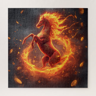 Quebra-cabeça Cavalo da Fortuna Ardente – Chamas Furiosas da Riq