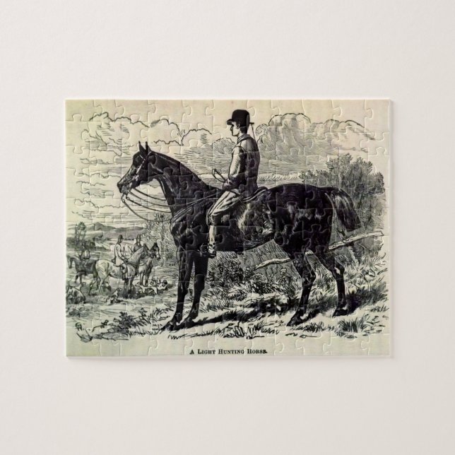 Quebra-cabeça Cavalo de Caça Leve impressão A do século XIX (Horizontal)