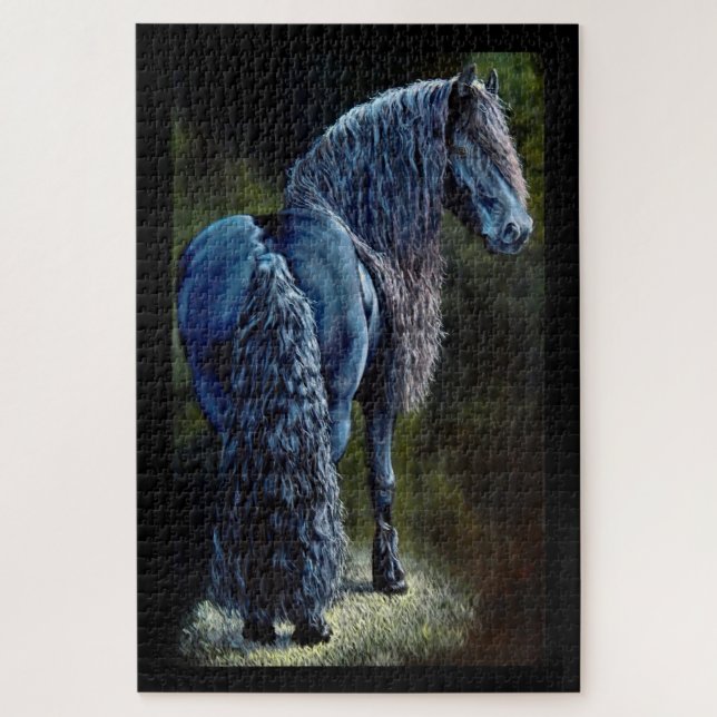Quebra-cabeça Cavalo de garanhão frívio em holofote, pintura j (Vertical)