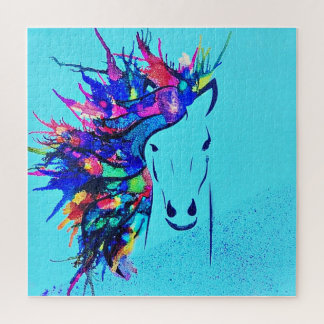 Quebra-cabeça Cavalo de Mídia Misto