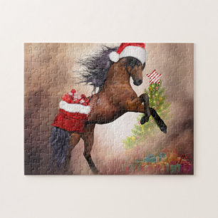 Quebra-cabeça Cavalo de Natal