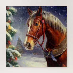 Quebra-cabeça Cavalo de Natal (1)