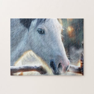 Quebra-cabeça Cavalo de Natal e Coruja Bonita