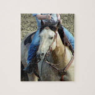Quebra-cabeça Cavalo do rodeio do Buckskin