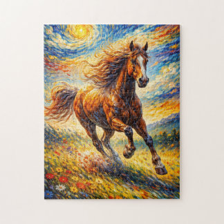 Quebra-cabeça Cavalo Dourado do Vento