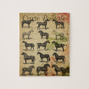 Quebra-cabeça Cavalo francês Vintage