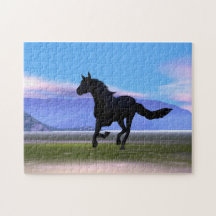 Cavalo Galopante Negro