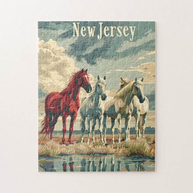 Quebra-cabeça Cavalos de Nova Jersey (Vertical)