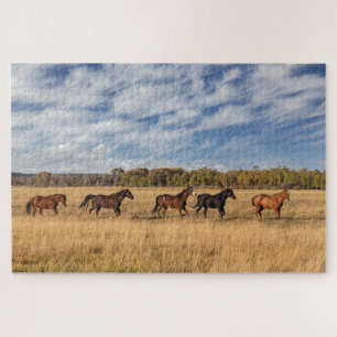 Quebra-cabeça Cavalos Fora do Parque Nacional Grand Teton